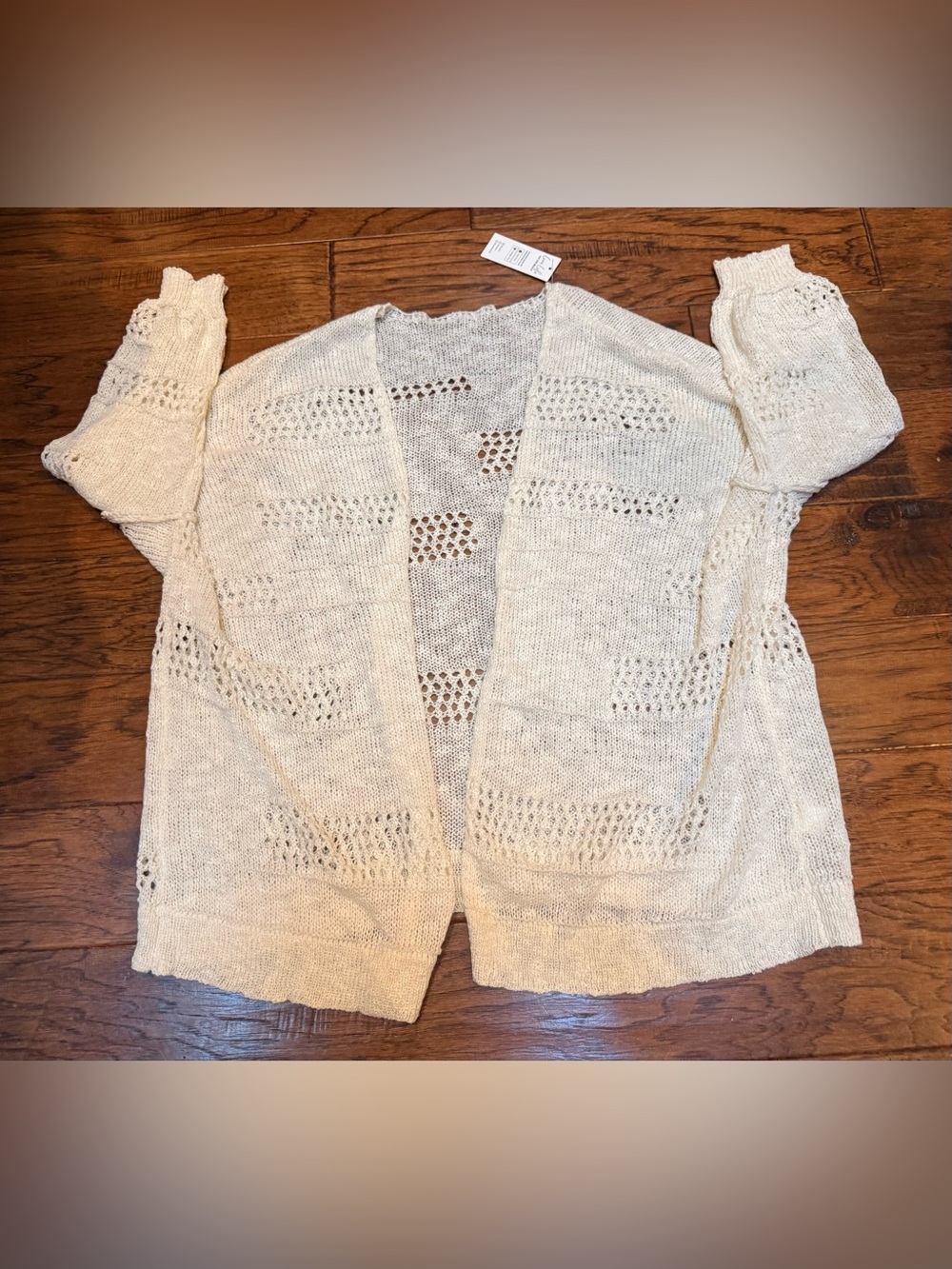CUPSHE Sand Open Knit Cardigan Beach Cover Up NWT Size Small Boho - Picture 10 of 12